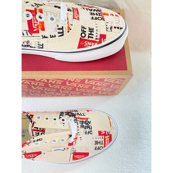 NEW UNISEX VANS OFF THE WALL US 9M Authentic PACKING TAPE design Lace-Up Sneaker - Picture 11 of 12
